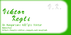 viktor kegli business card